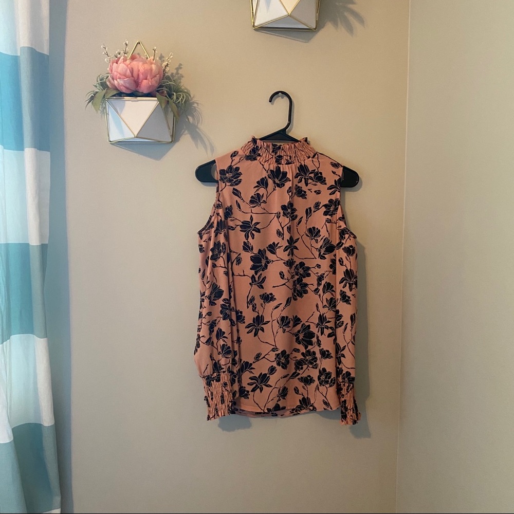 IVANKA TRUMP | Cold Shoulder Floral Blouse | S